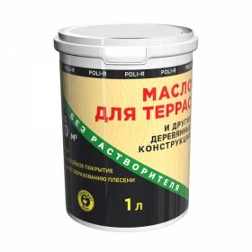Масло с Воском для Дерева 1л Poli-R Бесцветное, Полуматовое / Поли-р.