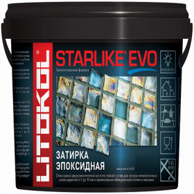 Затирочная Смесь 2-х. комп. Litokol Starlike Evo 5кг S.340 Blu Denim, Эпоксидная, Кислотостойкая / Литокол Старлайк Эво.