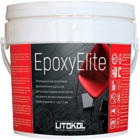 Эпоксидная Затирочная Смесь 2-х комп. Litokol EpoxyElite 2кг E.07 Черный Кофе, Кислотостойкая для Внутренних и Наружных Работ / Литокол.