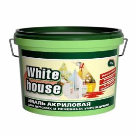 Эмаль Акриловая White House Полуглянцевая 10кг для Детских и Лечебных Учреждений Универсальная.