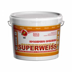 Краска для Стен и Потолков Poli-R Superweiss 3.5кг Латексная Супербелая.