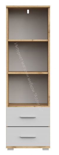 Стеллаж СТ-1.130 FUN Белый/Дуб Вотан