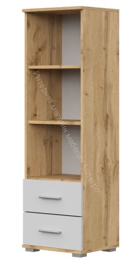 Стеллаж СТ-1.130 FUN Белый/Дуб Вотан