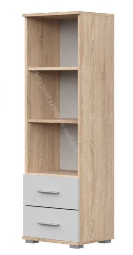 Стеллаж СТ-1.130 FUN Белый/Дуб Сонома