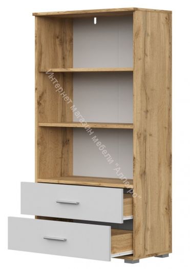 Стеллаж СТ-2.130 FUN Белый/Дуб Вотан