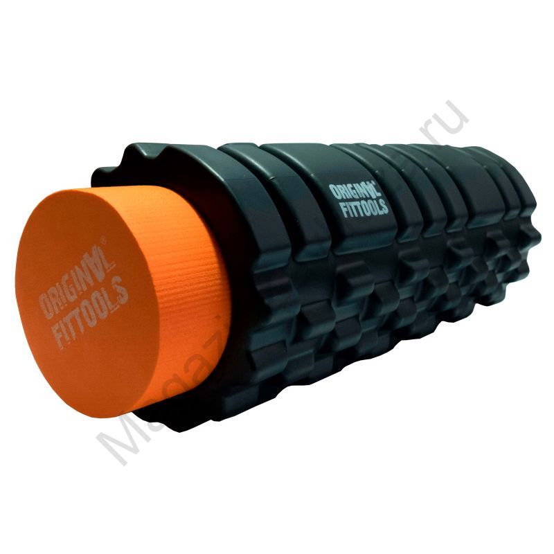 Цилиндр массажный 33 x 14 см черный двойной