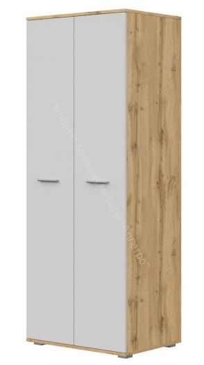 Шкаф 2-х створчатый FUN ШК-1 Белый/Дуб Вотан