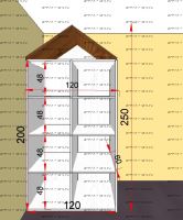 Стеллаж-Домик №К3 (любые размеры)