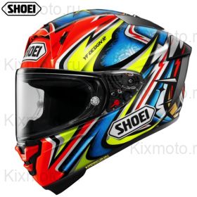 Шлем Shoei X-SPR Pro Daijiro, красно-желто-голубой