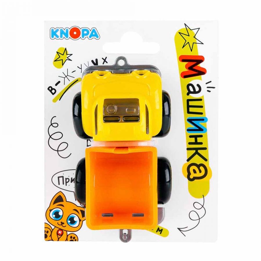 Машинка грузовик "Вжух на стройке" 10 см КНОПА