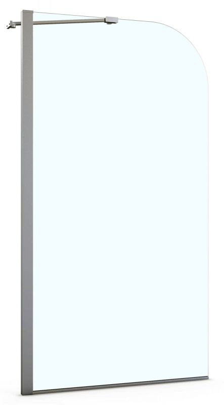 Шторка для ванны Azario MERRIT 800х1400, Easy Clean прозрачное стекло, серебро AZ-NF6310 800
