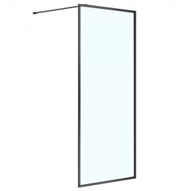 Душевая перегородка Azario RICHMOND Walk-in 1000х2000, прозрачное стекло, черный AZ-NAG 6310 1000 Black