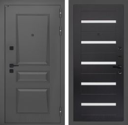 Дверь Входная Лабиринт ОРЛЕАН 01 Венге, стекла белые