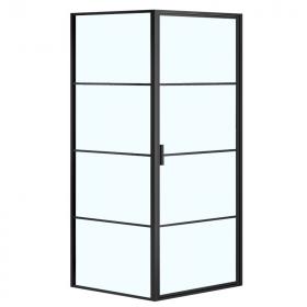 Душевое ограждение Azario RICHMOND 80х800, прозрачное стекло, черный AZ-NAG1221 800 BLACK
