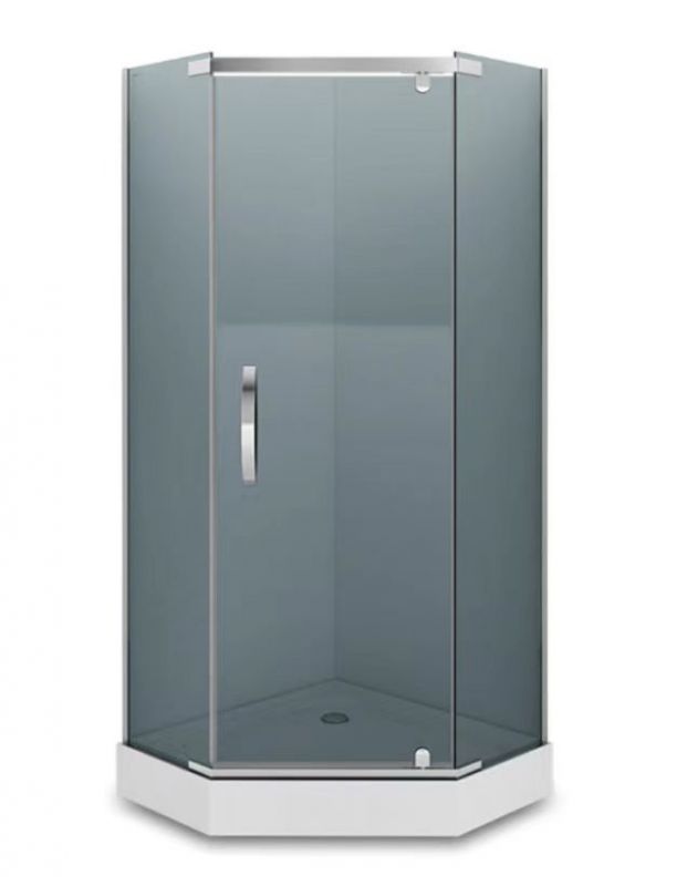 Душевое ограждение Loranto NEO 100x100 серое стекло, Easy clean, профиль серебро, CS-22112-100