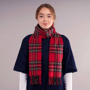 шарф 100% шерсть , расцветка королевский клан Стюартов Stewart Royal Modern Tartan Lambswool Scarf