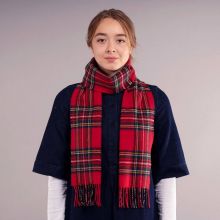 шарф 100% шерсть , расцветка королевский клан Стюартов Stewart Royal Modern Tartan Lambswool Scarf