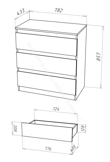 Комод Stern T-3 Белый