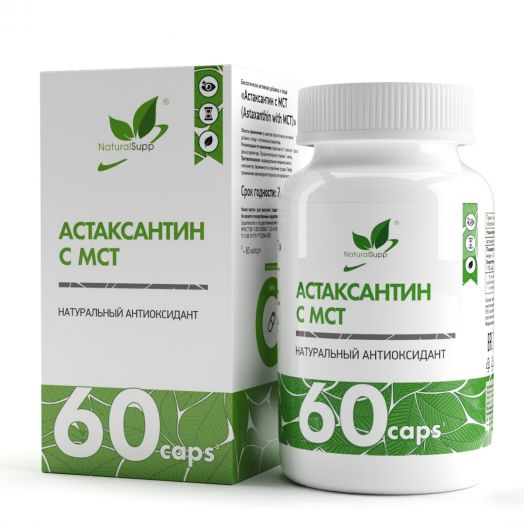 БАД к пище "Астаксантин с МСТ" / Astaxanthin with MCT / 60 капс.