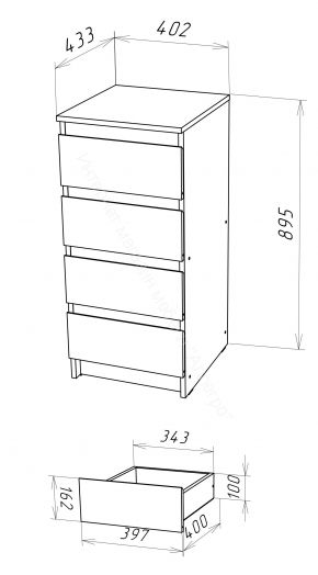 Комод Stern T-2 Дуб Вотан