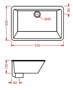 Встраиваемая раковина Artceram Gea GEL001 53х34,5 ФОТО