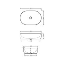 Раковина овальная Artceram Atelier ATL002 60х40 схема 5