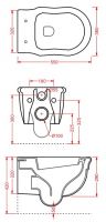 Подвесной унитаз Artceram Hermitage HEV010 схема 2