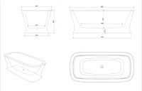 Отдельностоящая ванна Art Ceram NEO ACW003 схема 2