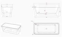 Отдельностоящая ванна Art Ceram Square ACW004 схема 2