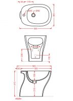 Напольное биде Artceram Ten 36х52 TEB003 схема 3