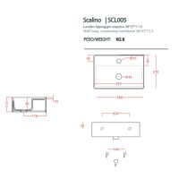 Накладная раковина Artceram Scalino 380х270 мм SCL005 схема 2