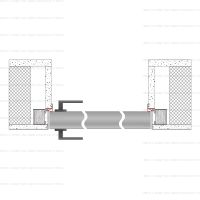 Скрытая дверь в комплекте с фурнитурой высотой 2000 - 2100 мм разрез