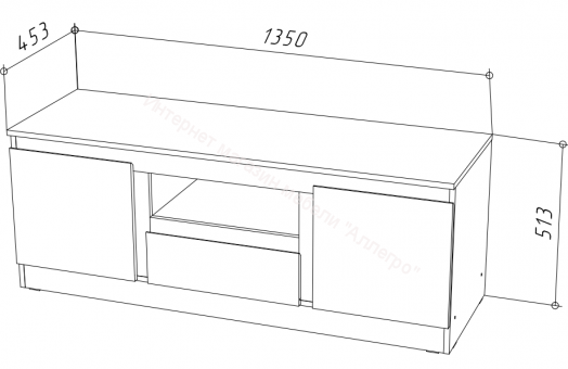 Тумба ТВ T-135 Stern Дуб Вотан