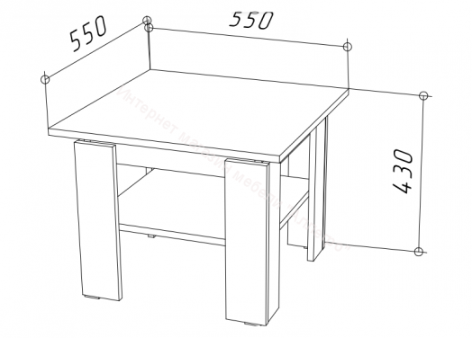 Стол журнальный 550 Stern Дуб Сонома