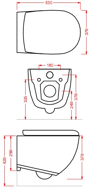 Унитаз Artceram File 2.0 FLV004 01 30 схема 3