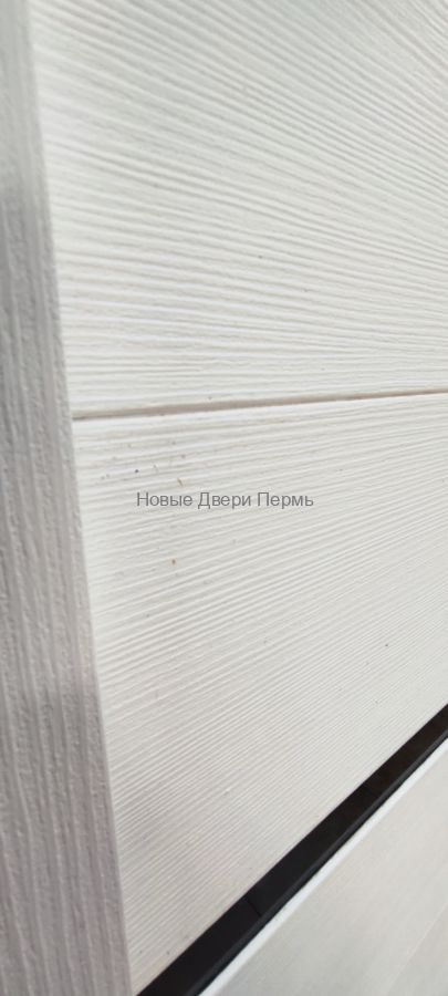 "Техно 22" Межкомнатная дверь экошпон Бьянко с черным стеклом