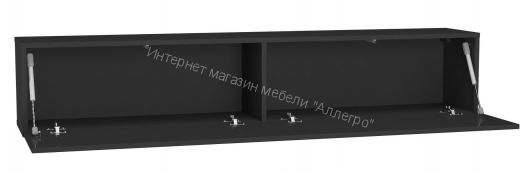 Шкаф навесной Point тип-50 Чёрный глянец/Чёрный матовый