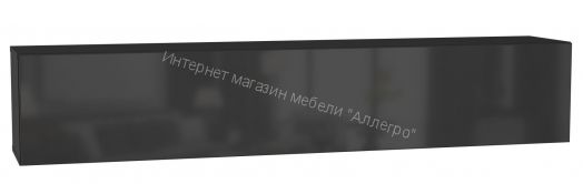 Шкаф навесной Point тип-50 Чёрный глянец/Чёрный матовый