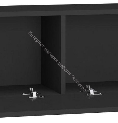 Шкаф навесной Point тип-50 Чёрный глянец/Чёрный матовый