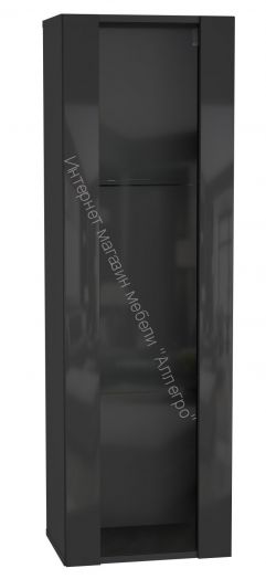 Шкаф навесной Point тип-21 Чёрный глянец/Чёрный матовый