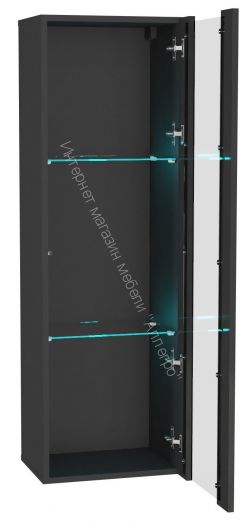 Шкаф навесной Point тип-21 Чёрный глянец/Чёрный матовый