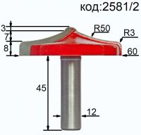 Фреза для декоративных панелей. Код: 2581/2