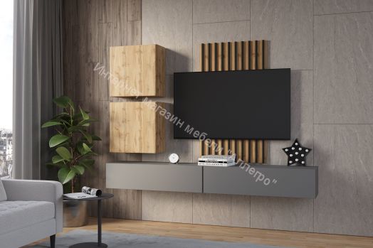 Шкаф навесной Point тип-41 Серый графит