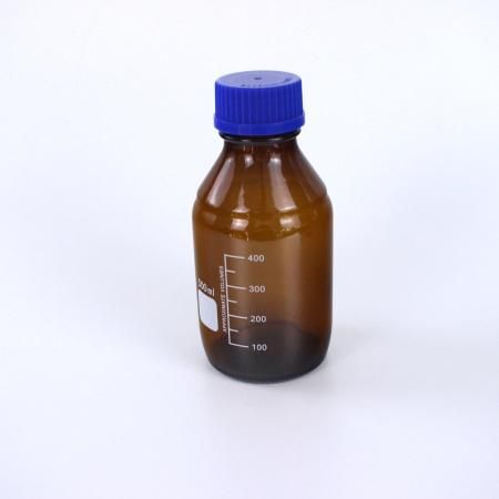 Банка для реактивов, объём 500 мл, темное стекло, градуированная