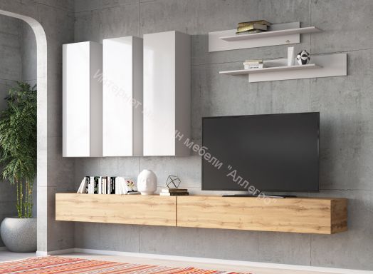 Шкаф навесной Point тип-20 Белый глянец/Белый матовый