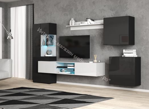 Шкаф навесной Point тип-61 Белый глянец/Белый матовый