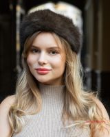 Меховая повязка на голову из соболя