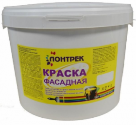 Краска Фасадная Лонтрек ВДАК 10-11 40кг Белая, Матовая, Атмосферостойкая / Lontrek.