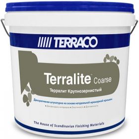 Декоративная Мраморная Крошка 15кг Terraco Terralite Coarse 113-C Крупнозернистая для Отделки Фасадов и Внутренних Помещений / Террако Терралит Корс.