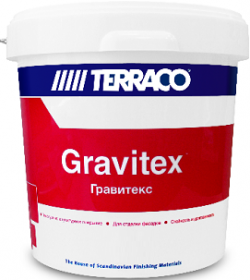 Краска Структурная Шагрень Terraco Gravitex Roller 25кг NP для Фасадного Рельефного Покрытия / Террако Гравитекс Роллер.
